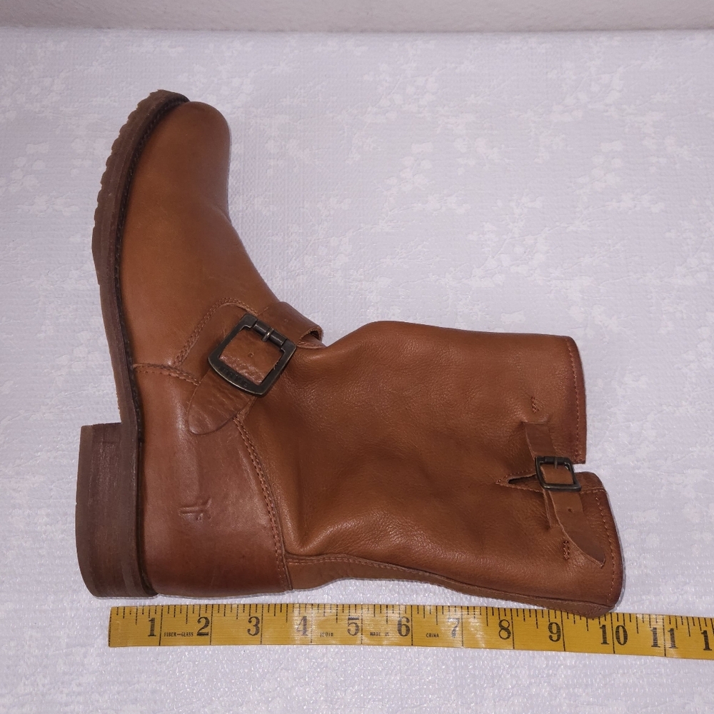 FRYE Veronica Shortie Brown Leather Boots US 8 - Picture 10 of 11